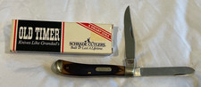 Vintage Schrade Usa 94ot Old Timer Trapper Pocket Knife 2 Blade Sawcut Box