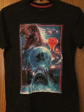 Universal Studios - Jaws/ET/Back To The Future/Jurassic Park - Black Shirt - S
