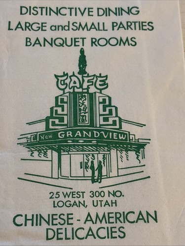 Chinese-American Delicacies Logan, Utah Vintage Paper Napkin - Picture 2 of 5