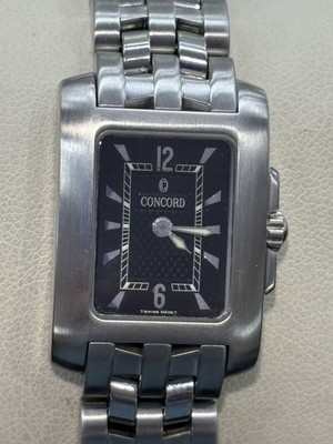 Concord Sportivo Stainless Steel Black Dial Ladies Quartz Watch
