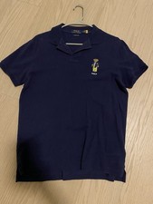 Polo Ralph Lauren Polo Bear Polo Shirt Men  s Size Medium Navy Short Sleeve