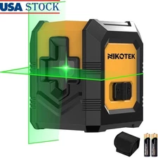 100ft Self Leveling Green Laser Level Compact Cross Line Tool AA Batteries New