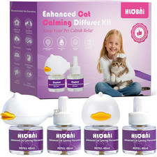 Cat Calming Diffuser   Dual Diffuser Kit with 2 X 30-Day Refills, Premium Cat Ph