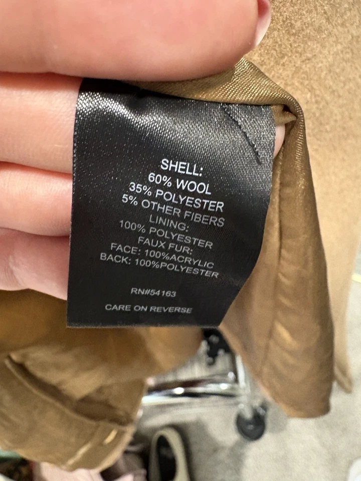 Wool coat Camel Ivanka Trump Size 14 - Image 4 of 4