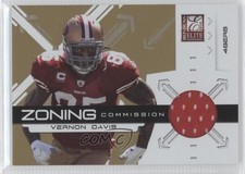 2010 Donruss Elite Zoning Commission Gold Jersey 216/299 Vernon Davis #19 0a1