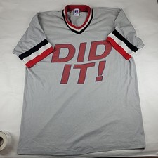 VTG 1980s Russell Athletic Ringer Jersey Shirt Red White Blue USA Made Men’s XL