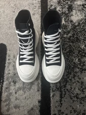 Alexander McQueen Men's Tread High-Top Cotton-Canvas Trainers