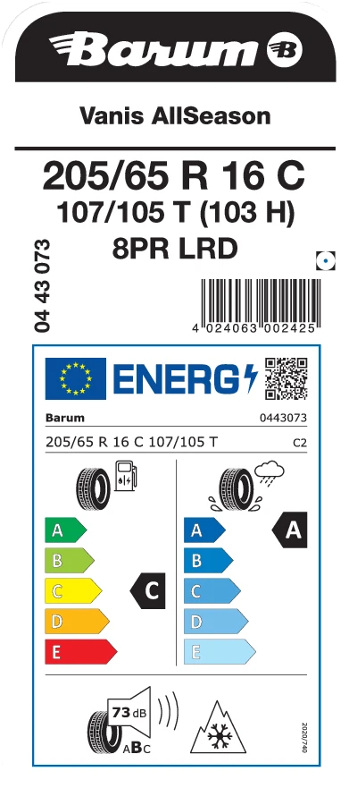 Barum Vanis All Season 205/65 R16 107T C M+S - Bild 2 von 2