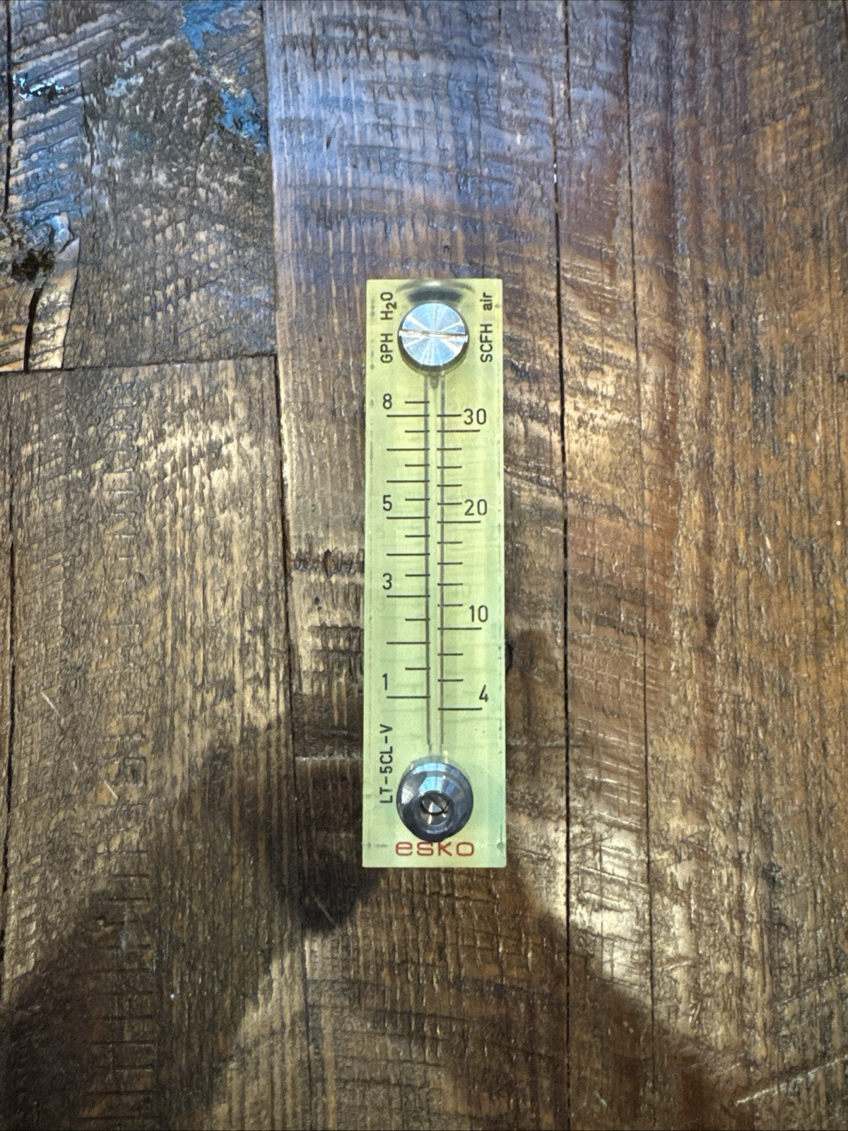 KYTOLA Flow Meter Gauge ESKO LT-5CL-V GPH H2O SCFH Air Muurame Finland - As Is
