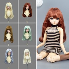 Fashion BJD Wig Soft Hair Long Wavy Wigs with Bangs for 1/3 1/4 1/6 BJD Dolls