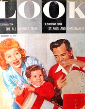 LOOK Magazine 12/25/56-I Love Lucy cover; All-American Football Team; Xmas Extra