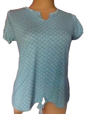Multiblu Damen Shirt  Gr. 40/42 Grün Weiß Blumen