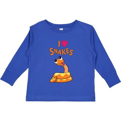 Inktastic I Love Snakes Toddler Long Sleeve T-Shirt Pets Reptiles Cute Scales