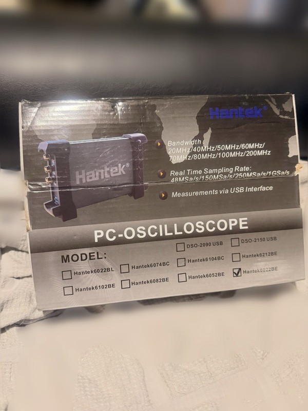 Hantek 6022BE Storage 2CH FFT PC Based Digital Oscilloscope USB 48MSa/s 20MHz