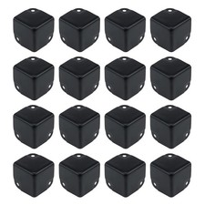 16Pcs Black Metal Corner Protectors,1.38" Box Edge Guard Protector