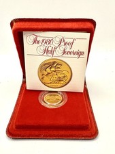 1980 Proof Half Sovereign 22ct Gold Boxed with Certificate Royal Mint
