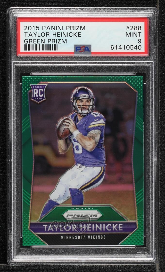 2015 Panini Prizm Rookies Green Taylor Heinicke #288 PSA 9 MINT Rookie RC 14do