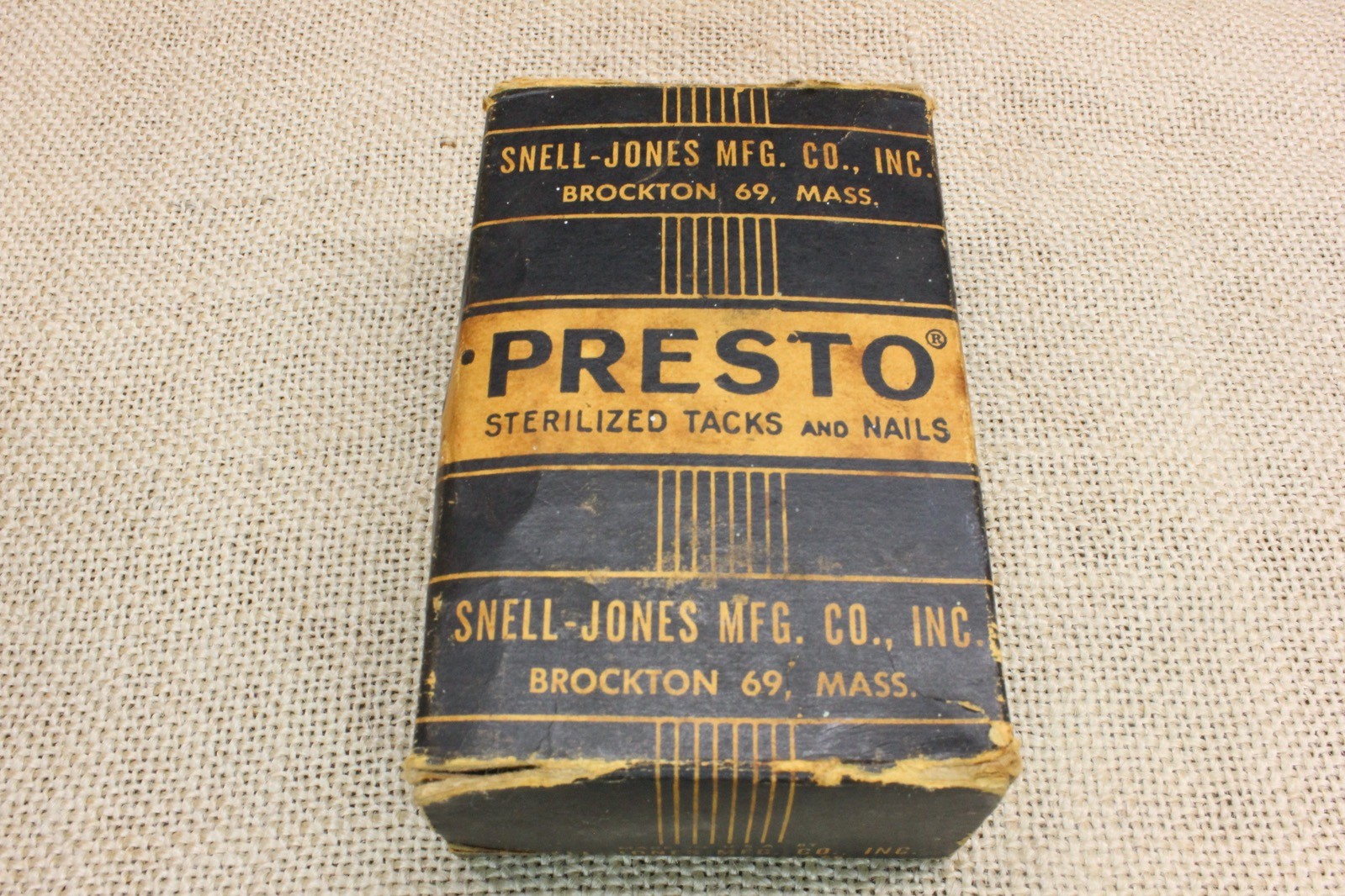 5/8” Old Square Nails 50 Vintage 1/8” Round Head Brads Hand Shoe Tacks Rustic