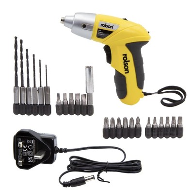 Rolson Akkuschrauber Set 4,8V 26tlg. Magnetverbinder
