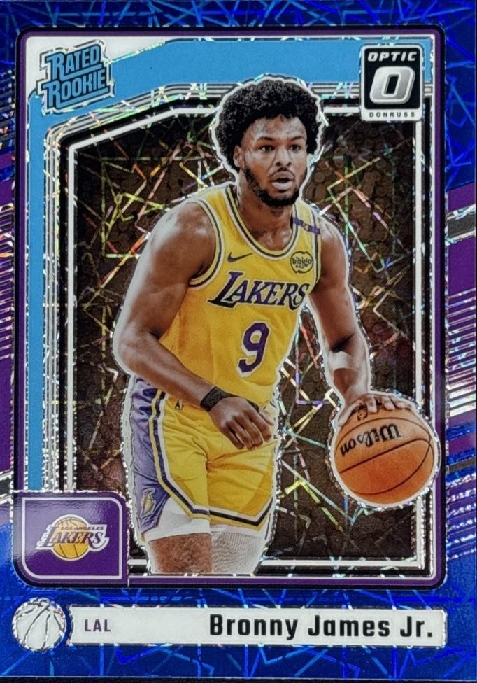 2024-25 Donruss Optic #282 Bronny James Jr. Blue Velocity