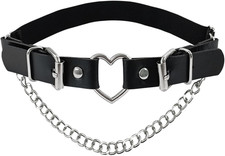 1 Pc Leather Leg Garter Belt with Chains Gothic Leg Harness Punk Leg Garter Belt