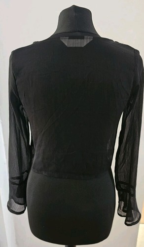 H&M Girls Black Chiffon Crop Top Size 11-12 Years - Picture 4 of 7
