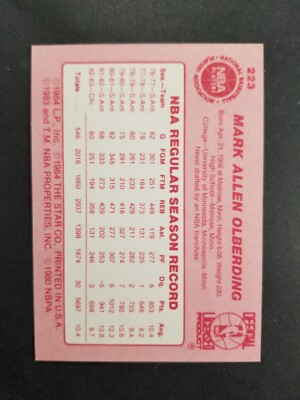 1983-84 Star MARK OLBERDING card # 223 [C1] | eBay