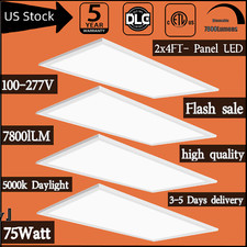 2x4FT LED Flat Panel Light 75W 7800LM Drop Ceiling Light 5000K Daylight Dimmable