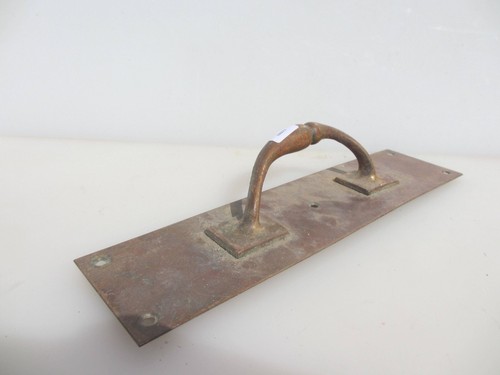 Antique Bronze Door Handle Shop Pull Vintage Pub Old Victorian Brass 12"H - Picture 13 of 14