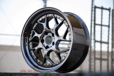 18 Inch Aodhan DS01 5x114.3 Black Vacuum Chrome 18x9.5 +30 Wheels