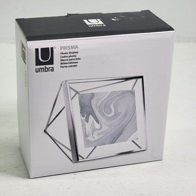Umbra Prisma 10x10 Bilderrahmen Fotorahmen Glass Metal Chrome Photo Display New!