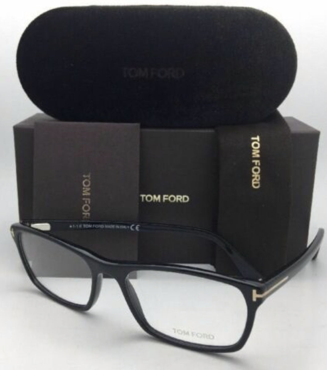 New Tom Ford Reading Glasses TF 5295 001 56-17 Shiny Black & Gold
