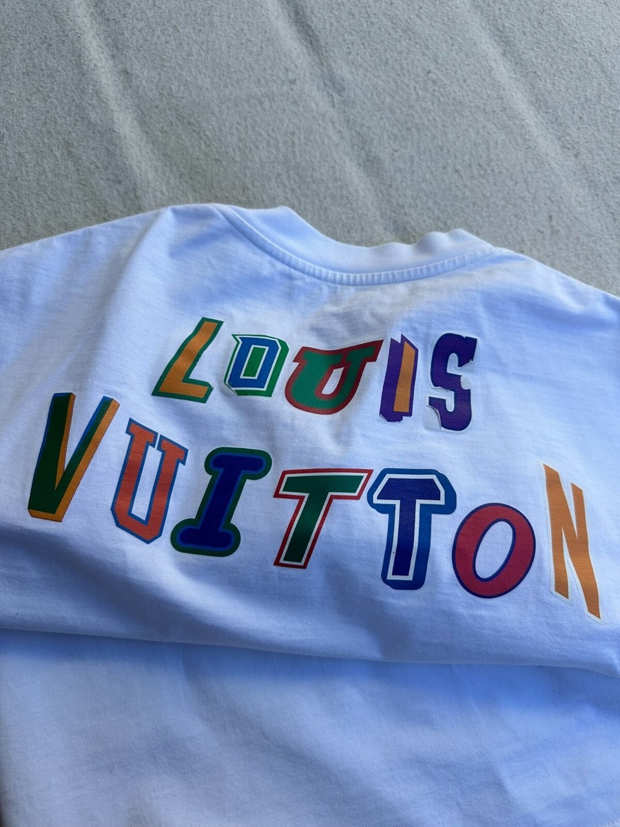 Authentic Louis Vuitton NBA T-Shirt LV Back Logo White size Authentic Louis Vuitton NBA T-Shirt LV Back Logo White size