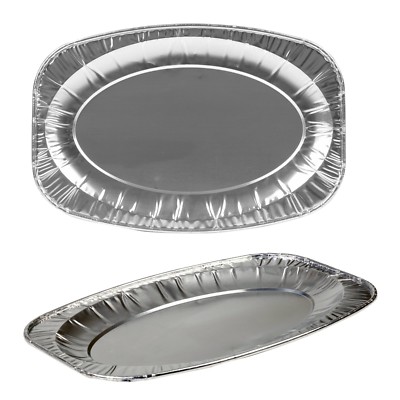 Oval Aluminium Servierfolie Teller Tablett Sandwich Buffet Einweg Party