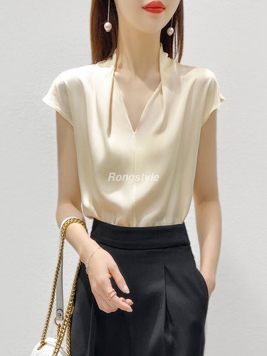 Elegant Korean Women V-neck Office 