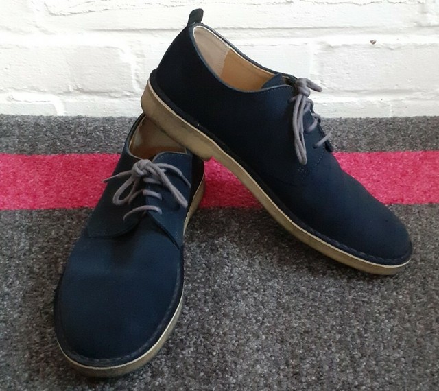 clarks desert london navy suede