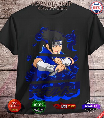 Sasuke Uchiha Shirt Naruto Shippuden Itachi Anime Unisex Tee T-Shirt All Size