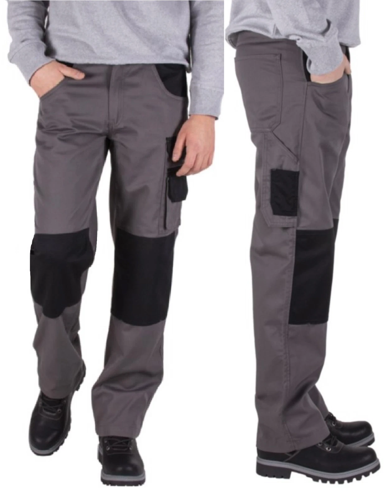 Mens elasticated waist cargo work trousers knee pockets pro builder heavy duty
Opens in a new window