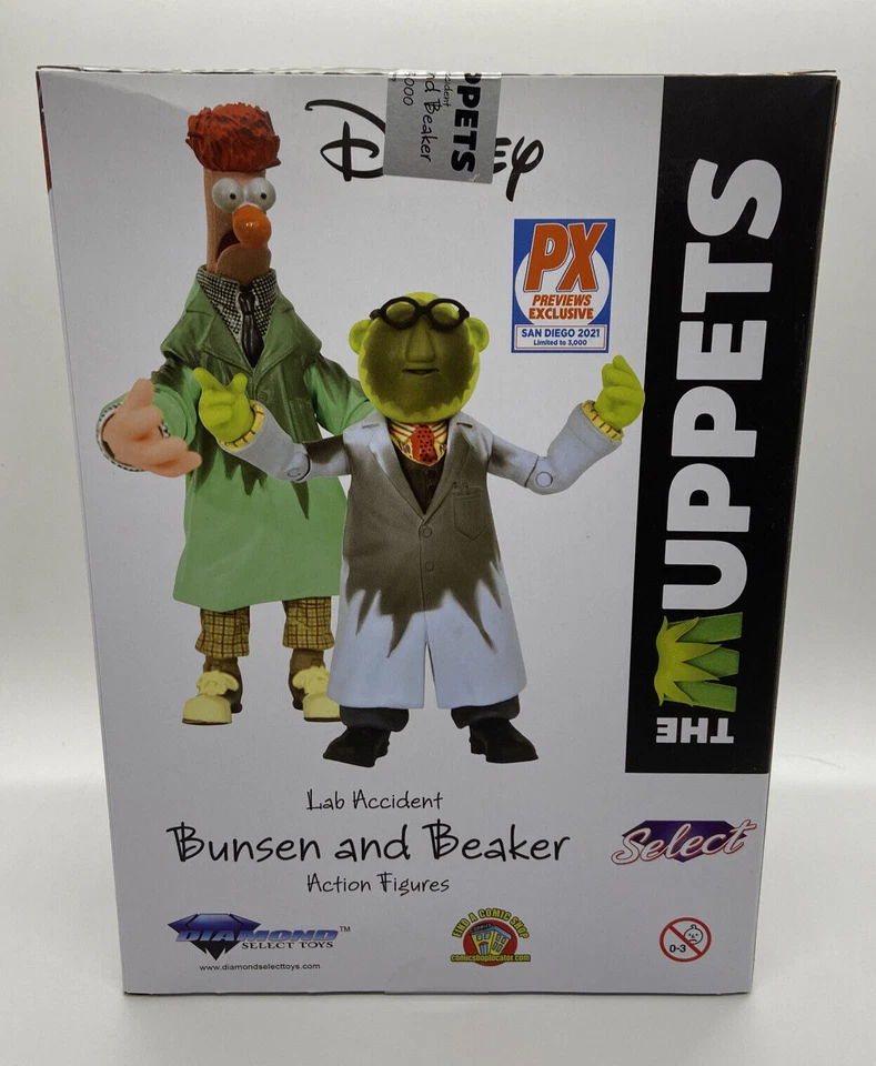 Muppets Lab Accident Bunsen Beaker Diamond Select SDCC 2021 LE 3000 PX vistas previas Foto 2 de 4