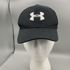Under Armour Hat Cap Fitted Youth Medium 4-6 Black Embroidered Polyester