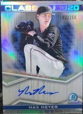 Max Meyer ⚾ 2020 Bowman Chrome RC DRAFT CLASS OF 20 AUTO 102/250 #C20AMM