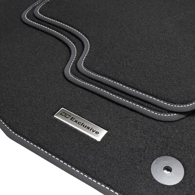 Set 4 Tapis de Sol Audi A4 B8 8K Avant/Cab 2008-2015 Logo Acier Inox - Photo 1/4