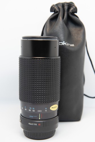 Objectif Tele MAKINON MC (NIKON AI-S mount) 80-200mm f/3,5 + HOUSSE/PARE- SOLEIL