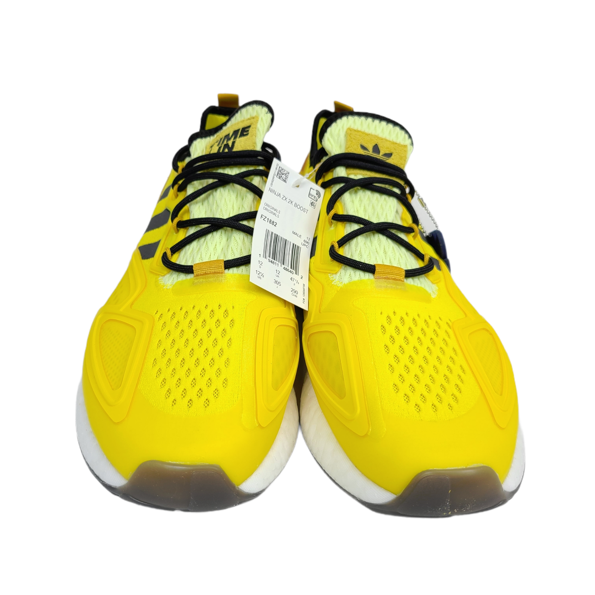 NINJA × Adidas Originals Mens 12.5 14 ZX 2K Boost Yellow Shoes