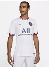 Nike Jordan Paris Saint Germain Soccer Jersey Men's PSG White DH7471-101 Size M
