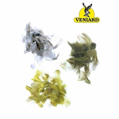 Veniard English Partridge Grey Neck Hackles 1g pack