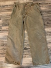 Vtg Carhartt B11 Brn Carpenter Pants B11 BRN Sz 38/32 Distressed