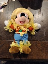 Walt Disney World Scarecrow Mickey Mouse Bean Bag Plush Halloween D7