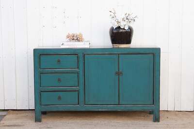 Asian Celadon Blue Credenza