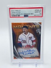 2021 Topps Finest Moments Autograph Orange Refractor #FMA-JS Juan Soto /25 PSA10